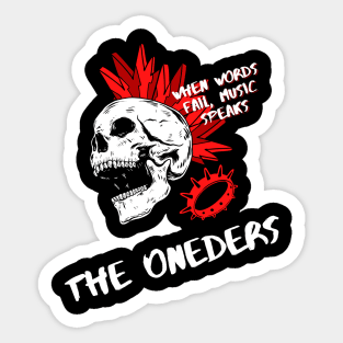 the oneders punk Sticker